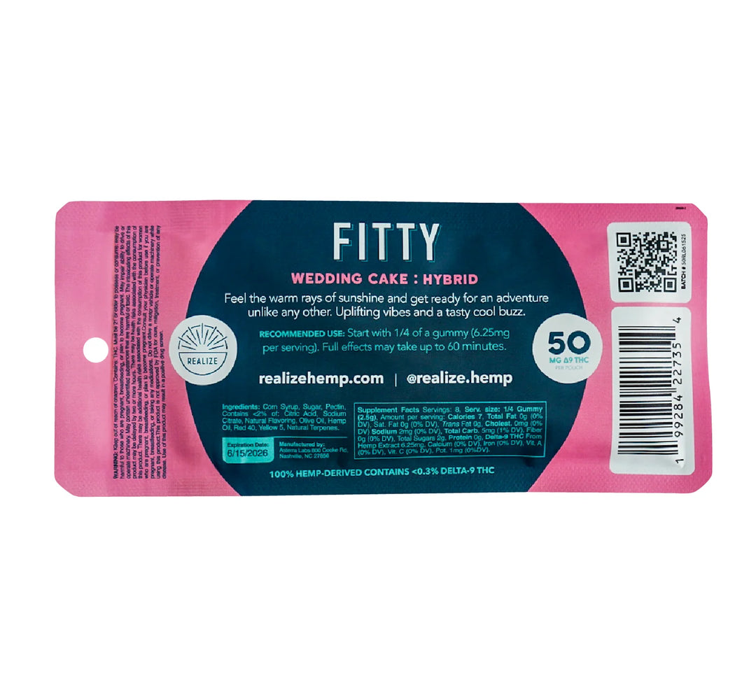 Fitty Gummies, Wedding Cake (Raspberry Lemonade)