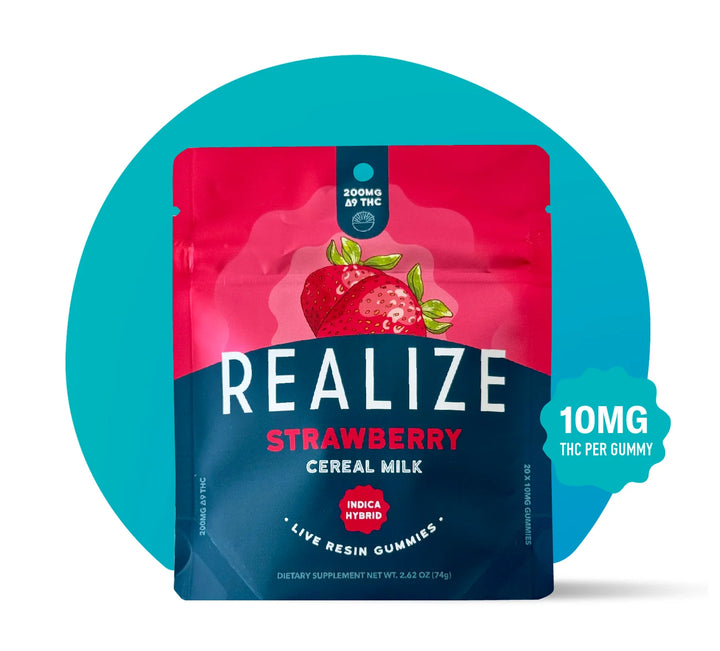 Realize Live Resin Gummies, Strawberry - Cereal Milk