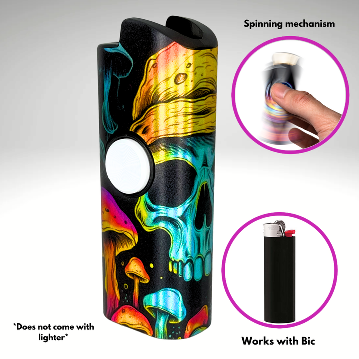Fidget Spinner Lighter Case (Skull Mushroom)