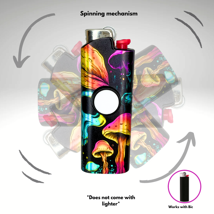 Fidget Spinner Lighter Case (Skull Mushroom)