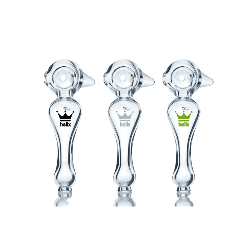 Helix Glass Solo Spoon Pipe (Green)