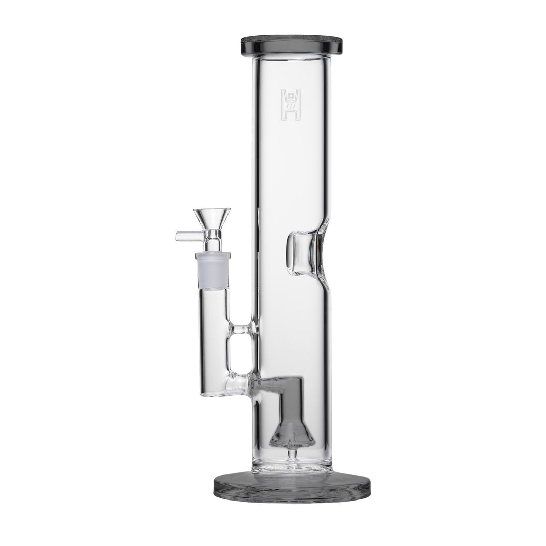 Human Grade 12" Straight Tube Water Pipe (Black Accents)