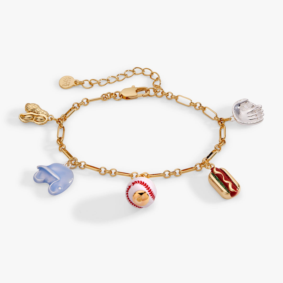 'Take Me Out to the Ballgame' Baseball Charm Bracelet