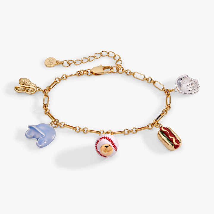 'Take Me Out to the Ballgame' Baseball Charm Bracelet