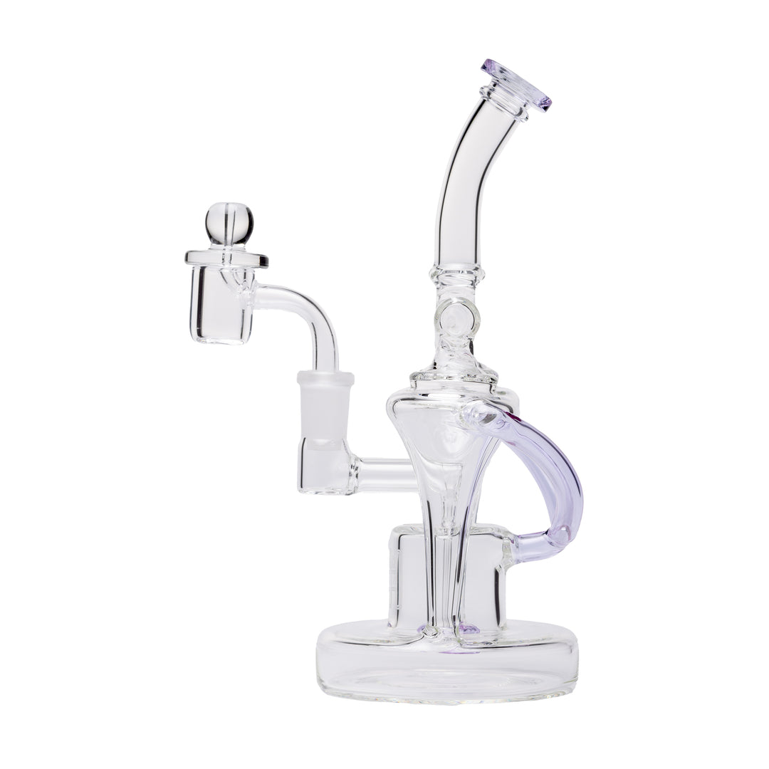 Human Grade 8.5" Dualing Recycler Dab Rig (Lavender)
