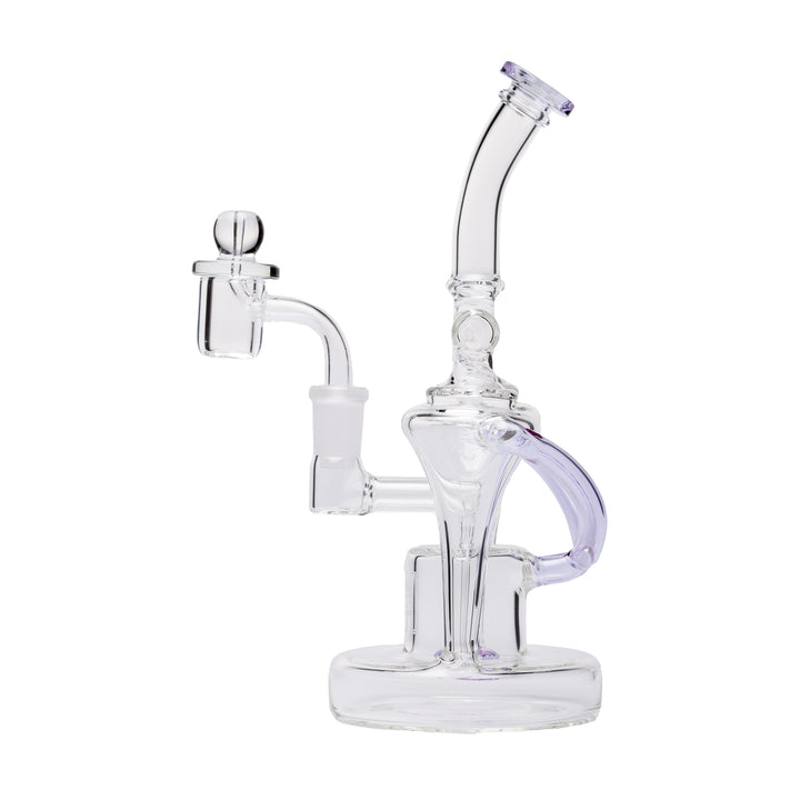Human Grade 8.5" Dualing Recycler Dab Rig (Lavender)