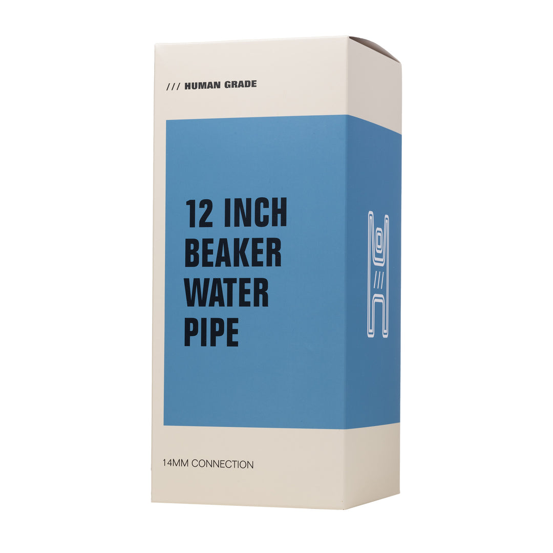 Human Grade 12" Beaker (Clear with Lake Green)