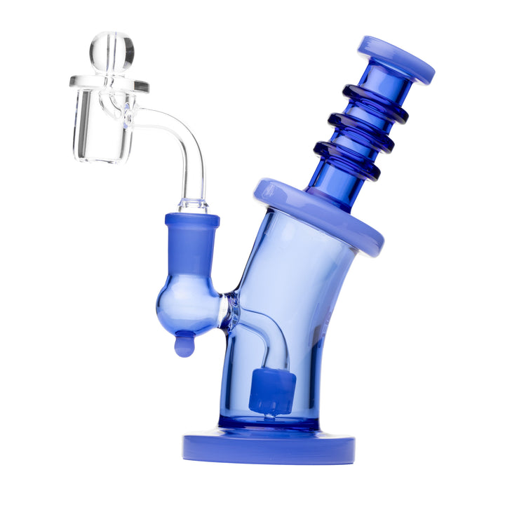 Human Grade 6.25" Bent Neck Dab Rig (Blue)